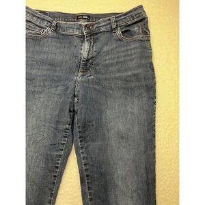 Lee Jeans Womens 14 Medium Blue Relaxed Fit Straight Leg Denim Pants 3845